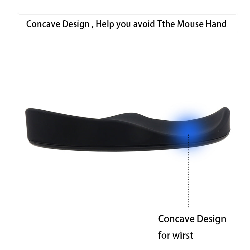 Ergonomic Silicone Gel Wrist Rest - Non-Slip Mouse Support Mat for PC & Laptop