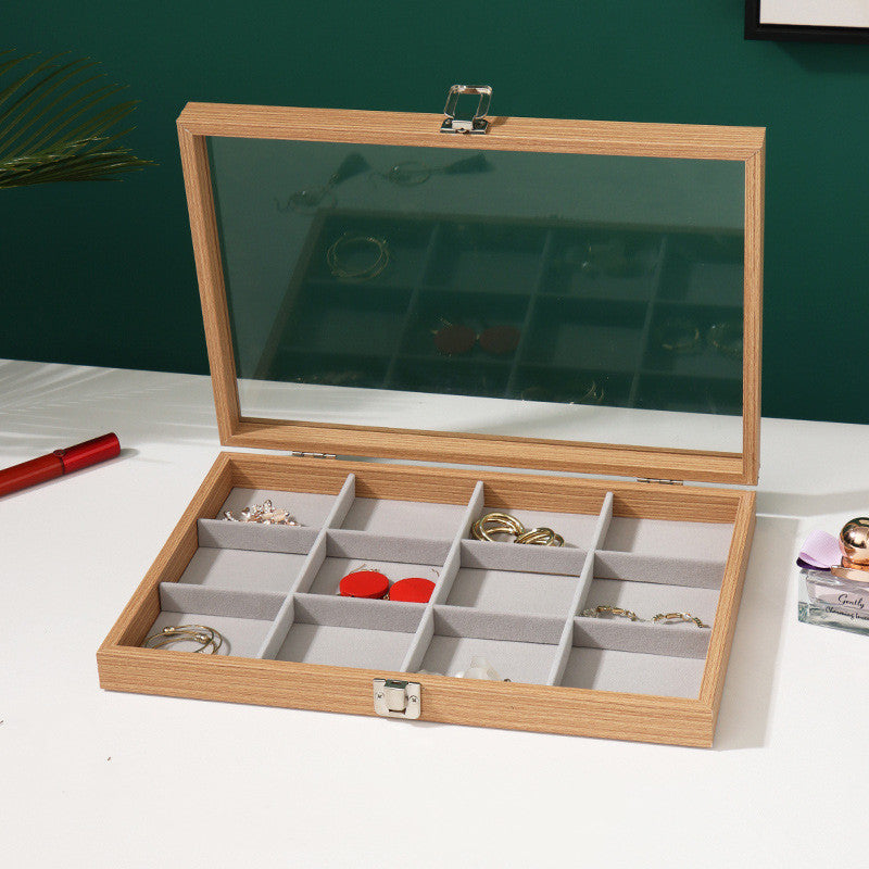 Rosewood-Style Jewelry Storage Box – Multi-Compartment Organizer for Rings, Earrings, Bracelets & Necklaces