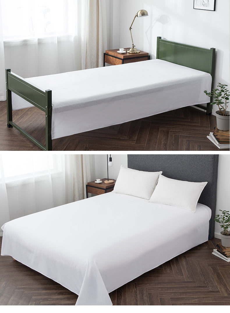 Premium White Cotton Single Bed Sheet – Comfortable, Lightweight & Easy Care