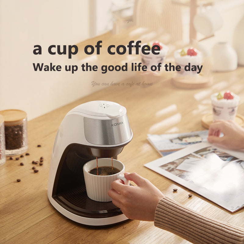 Portable Fully Automatic Coffee Machine – Small American Drip Maker for Home & Office Use