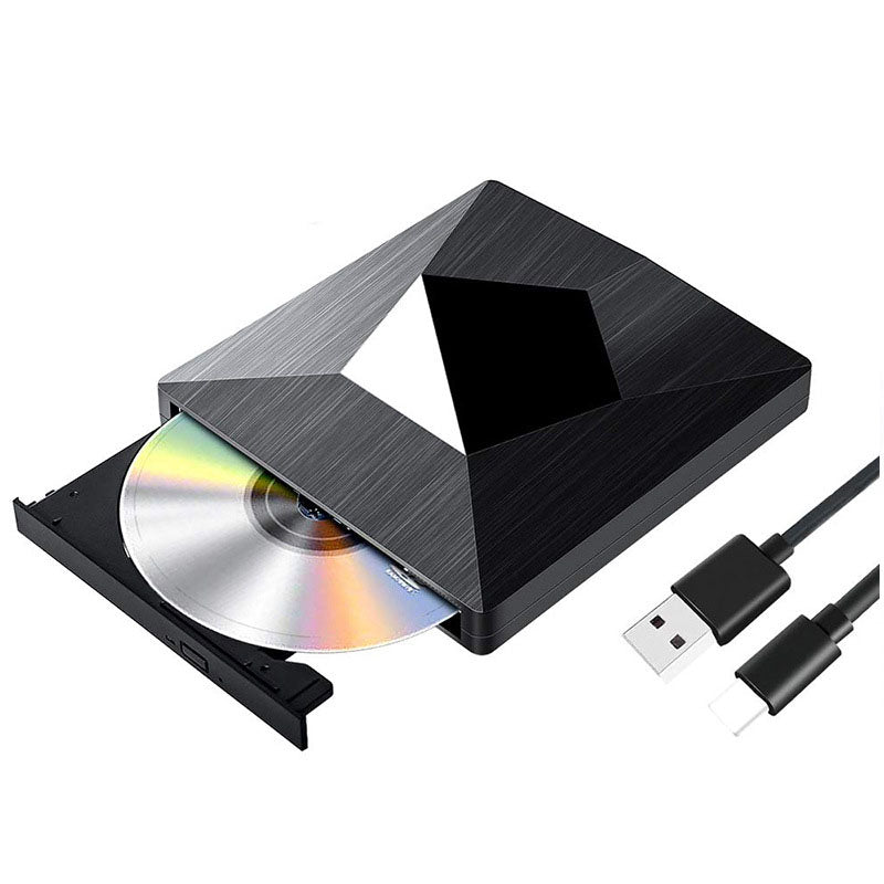 Portable External USB DVD/CD Drive - Slim Optical Burner & Player for Laptop & PC