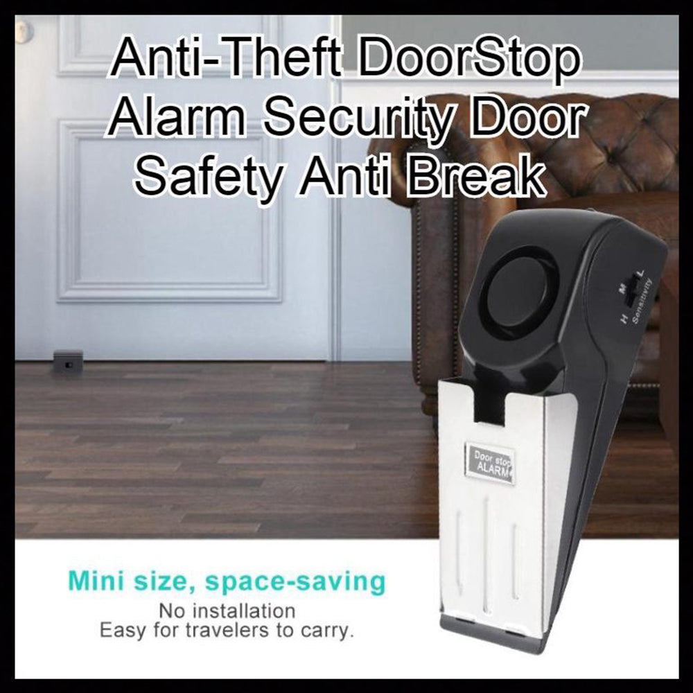 Heavy Duty Door Wedge Alarm – Wireless Intruder Alert for Home, Apartment & Travel