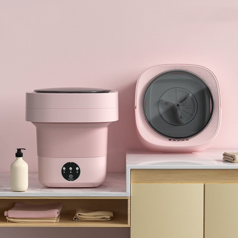 Portable Foldable Mini Washing Machine with Spin Dryer – Perfect for Socks & Underwear | Large Capacity | 3 Options Available