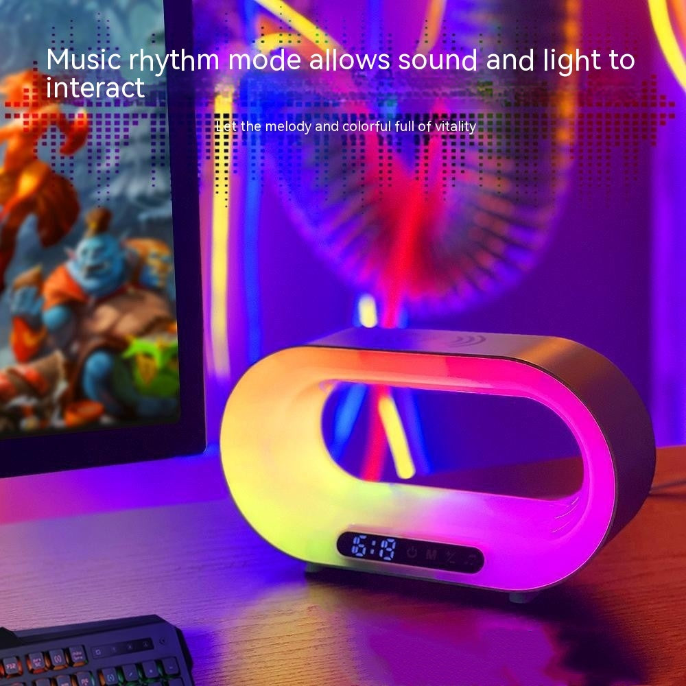 Smart RGB Atmosphere Lamp - 3-in-1 Wireless Charger & Alarm Clock