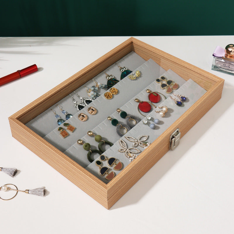 Rosewood-Style Jewelry Storage Box – Multi-Compartment Organizer for Rings, Earrings, Bracelets & Necklaces
