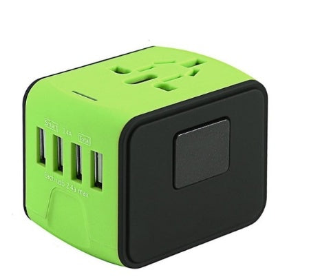 Multi-Port Universal Travel Plug Adapter - USB Quick Charge Wall Socket for US, EU, UK, AU