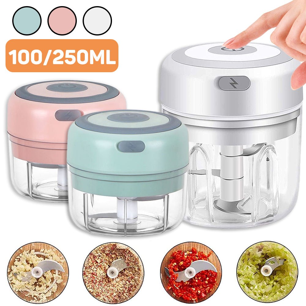 Electric Mini Garlic Chopper & Ginger Masher - Portable Vegetable Crusher, USB Charging, Durable Kitchen Tool for Chili & Veggies