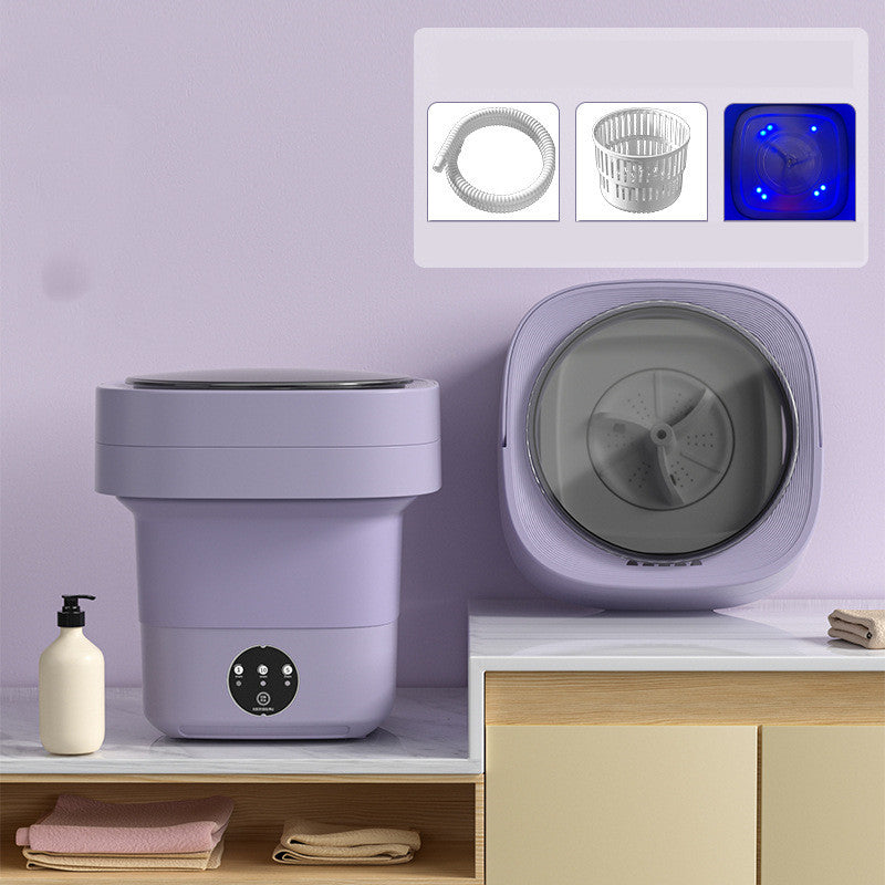 Portable Foldable Mini Washing Machine with Spin Dryer – Perfect for Socks & Underwear | Large Capacity | 3 Options Available