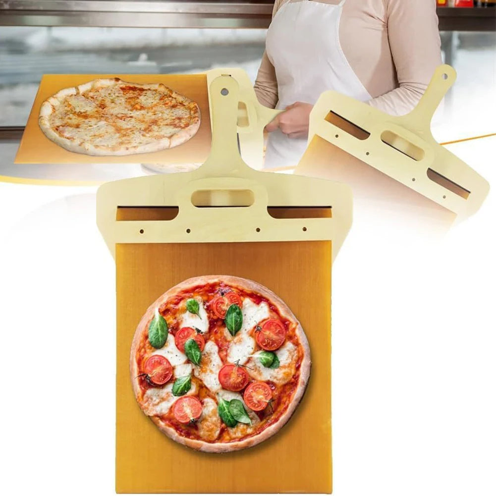 Easy Slide Pizza Peel – Non-Stick Transfer Board for Oven Baking