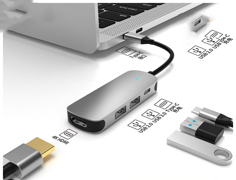 7-in-1 USB-C Docking Station - 4K HDMI, High-Speed Data Hub & PD Charging