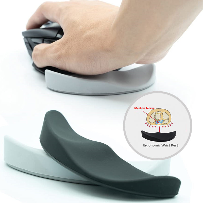 Ergonomic Silicone Gel Wrist Rest - Non-Slip Mouse Support Mat for PC & Laptop
