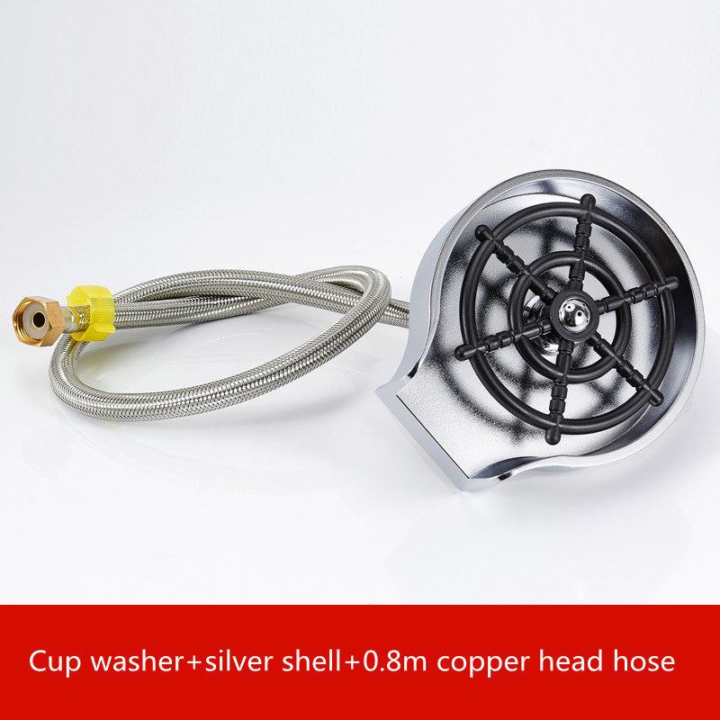 High-Pressure Cup Washer for Sink – Automatic Glass & Pitcher Rinse Tool