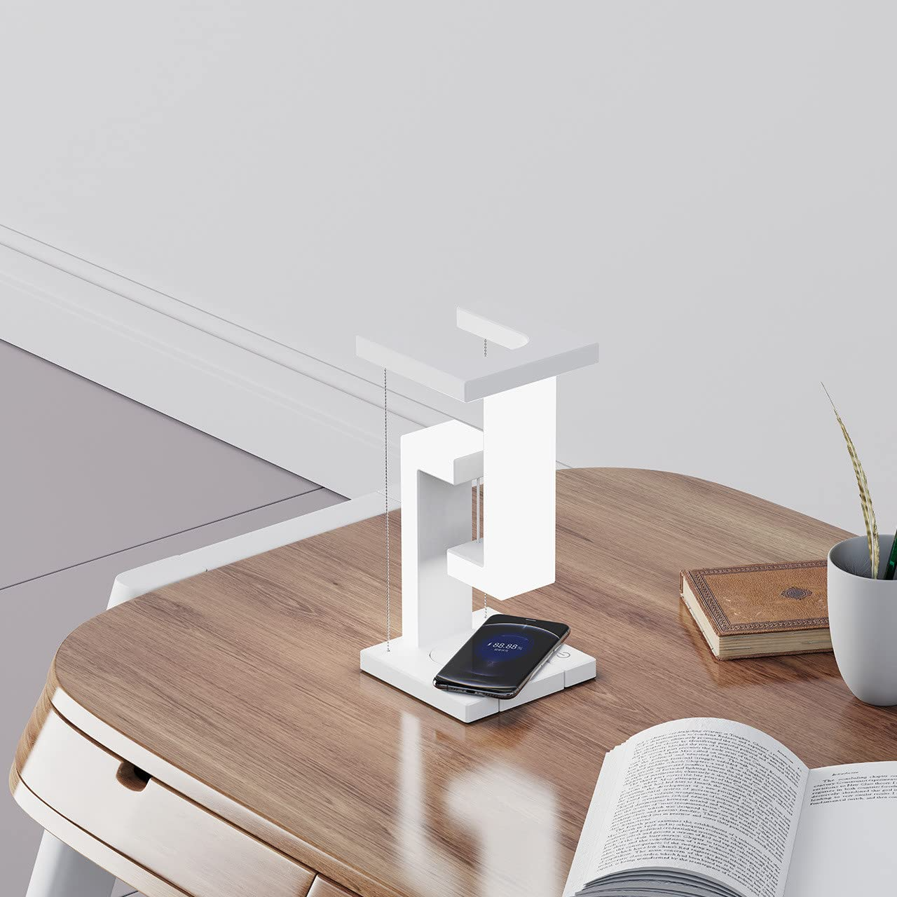Creative Floating Balance Lamp with Wireless Charging – Magnetic Suspension LED Table Lamp for Bedroom & Living Room