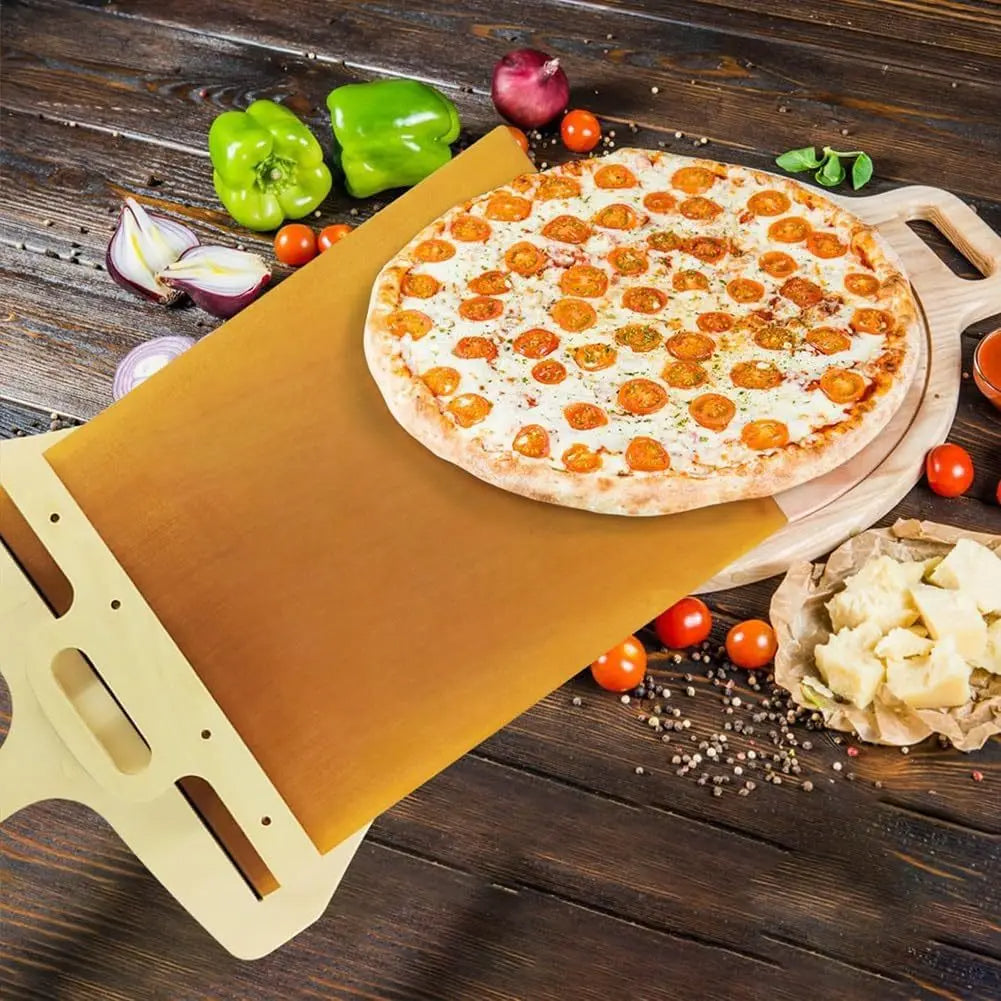 Easy Slide Pizza Peel – Non-Stick Transfer Board for Oven Baking