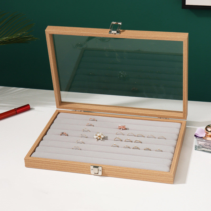 Rosewood-Style Jewelry Storage Box – Multi-Compartment Organizer for Rings, Earrings, Bracelets & Necklaces