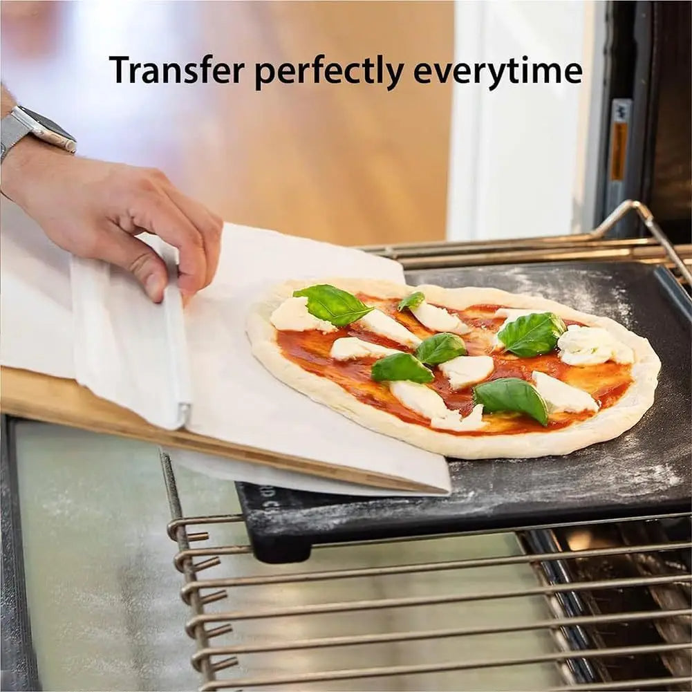 Easy Slide Pizza Peel – Non-Stick Transfer Board for Oven Baking