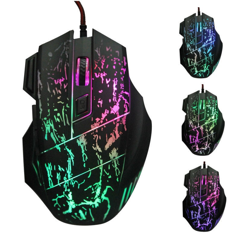Pro Gamer Ergonomic RGB Wired Mouse - High Precision Optical Sensor