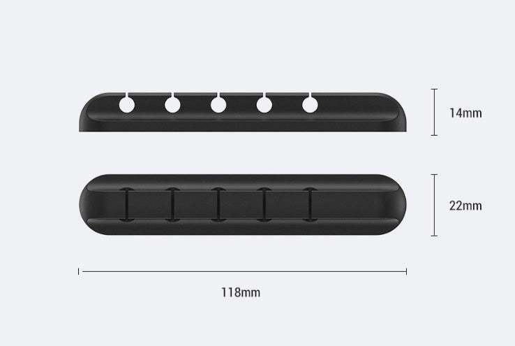 Universal Silicone Cable Winder & Desktop Organizer for USB, Charger & Headphones