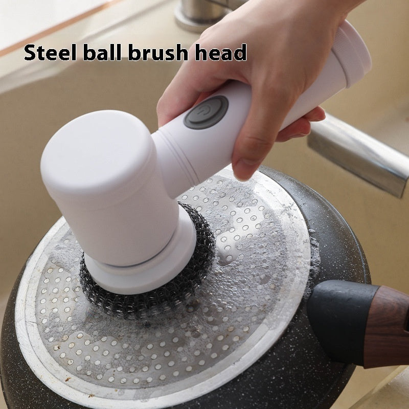 Long Handle Dish Scrub Brush with Built-in Soap Dispenser