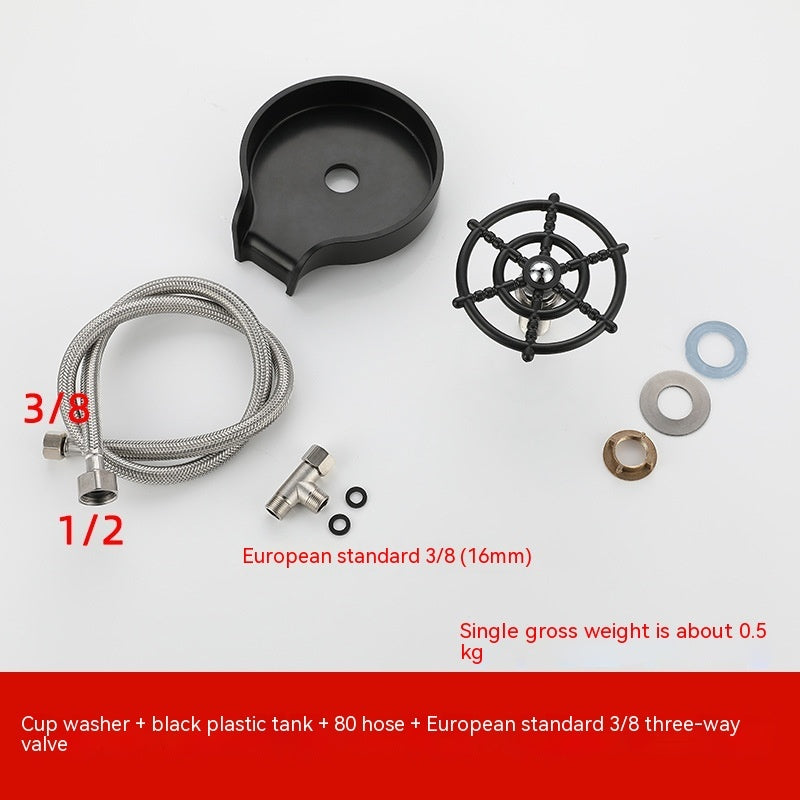 High-Pressure Cup Washer for Sink – Automatic Glass & Pitcher Rinse Tool