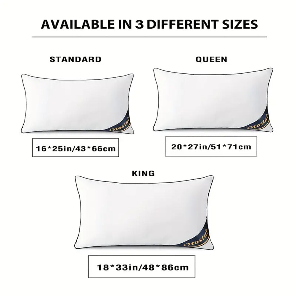 Blue Bed Pillows – Soft & Breathable Sleeping Pillows for Home & Hotel Use