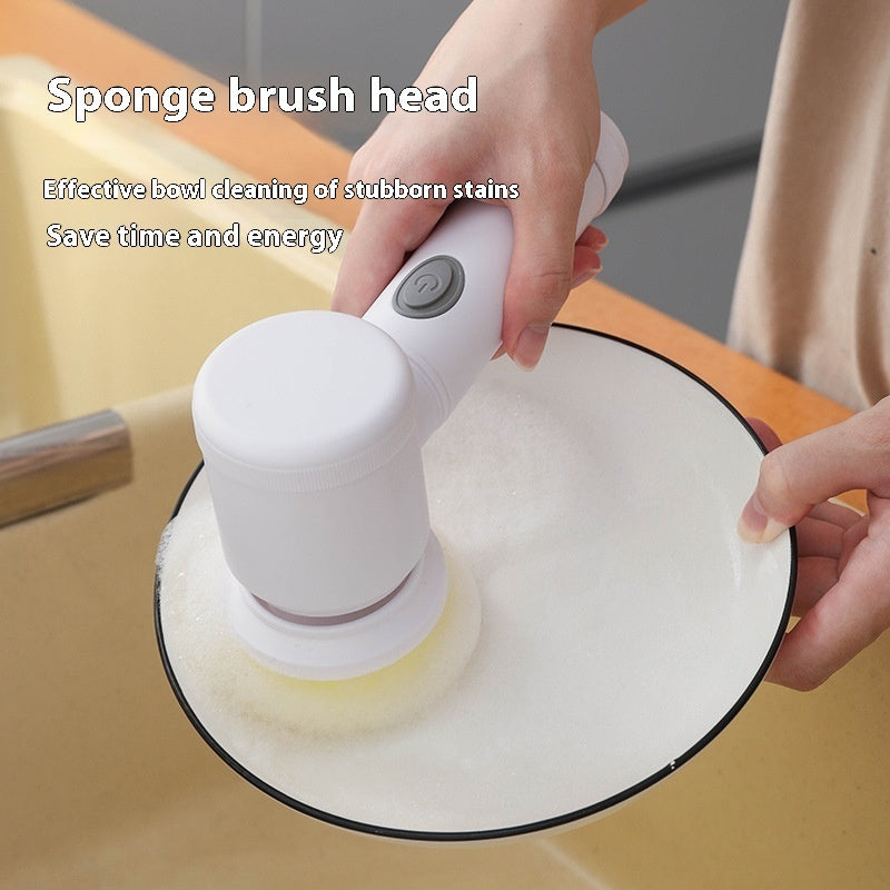 Long Handle Dish Scrub Brush with Built-in Soap Dispenser