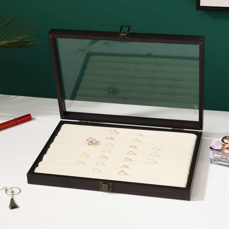 Rosewood-Style Jewelry Storage Box – Multi-Compartment Organizer for Rings, Earrings, Bracelets & Necklaces
