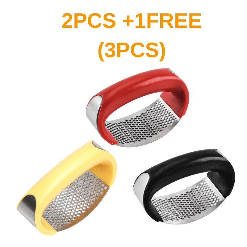 Ergonomic Stainless Steel Garlic Rocker – Easy-Squeeze Manual Mincer
