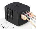 Multi-Port Universal Travel Plug Adapter - USB Quick Charge Wall Socket for US, EU, UK, AU