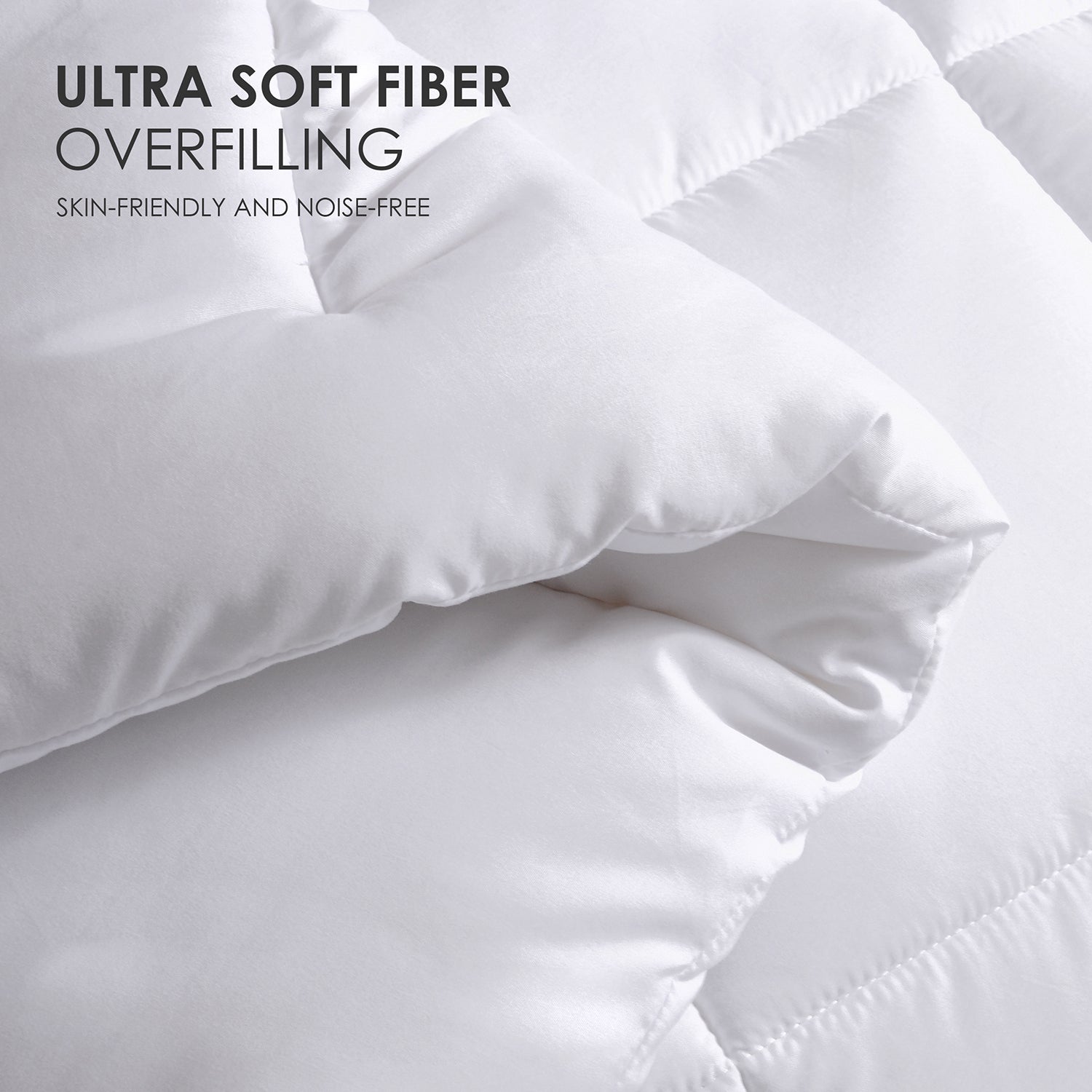 White Oversized Checkered Quilted Duvet – Plush Filling & Luxury Hotel-Grade Comfort