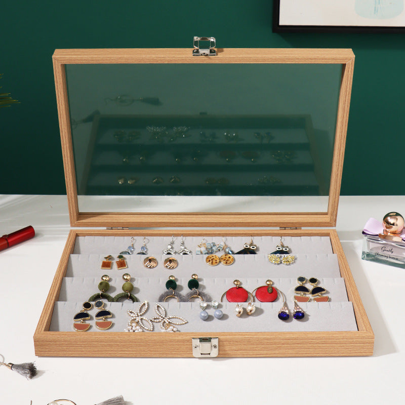 Rosewood-Style Jewelry Storage Box – Multi-Compartment Organizer for Rings, Earrings, Bracelets & Necklaces