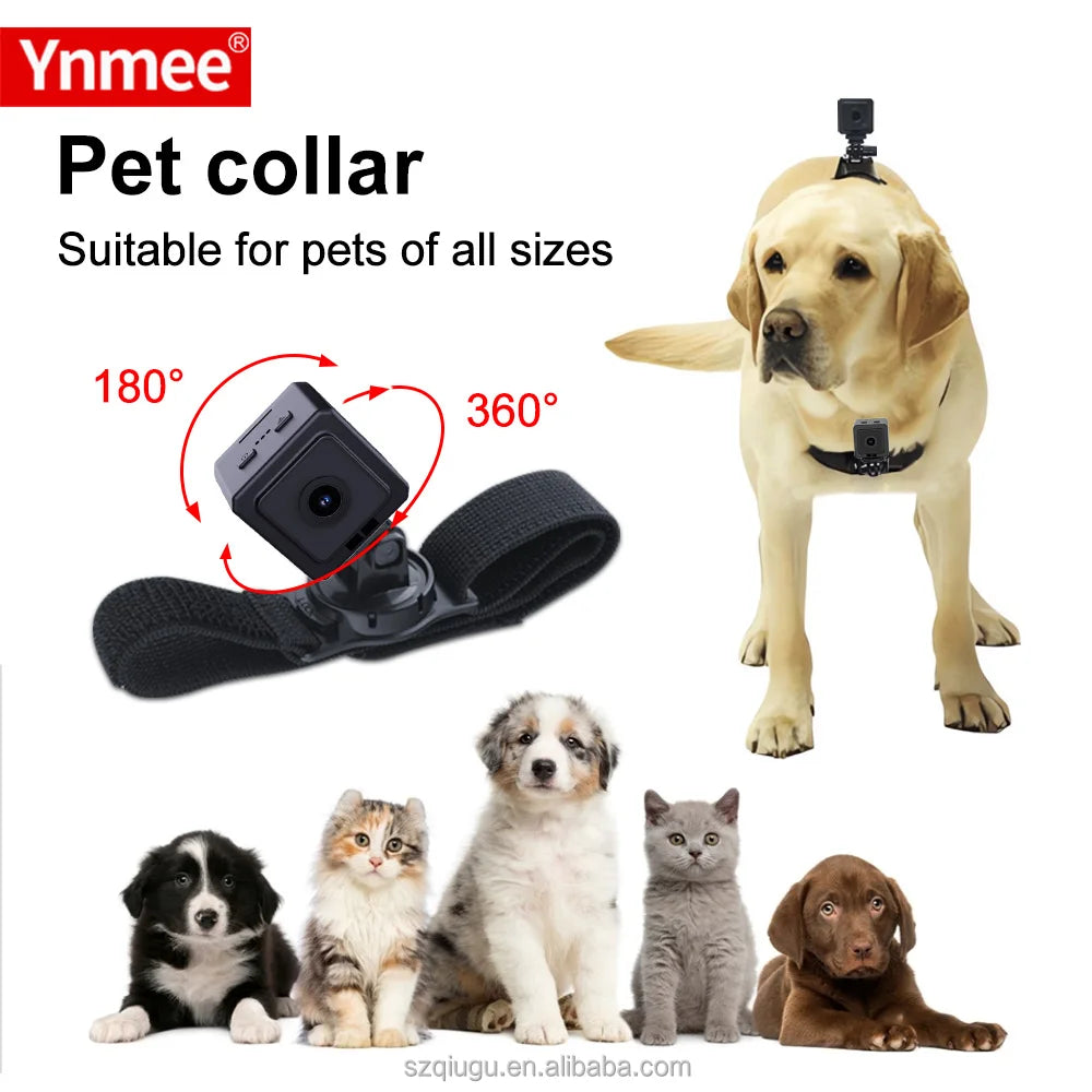 Ynmee MD38 1080P 120 Wide-Angle CMOS Sensor SD Card Action Mini WiFi Camera for Dogs-iOS/Android Compatible Outdoor Use