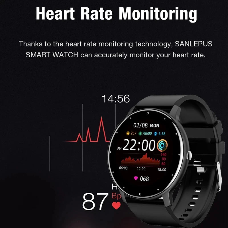 LIGE 2026 Smartwatch for Men & Women: Fitness Tracker with Heart Rate Monitor, Waterproof Design for Android & iOS – Ideal Gift