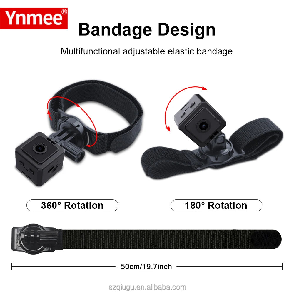Ynmee MD38 1080P 120 Wide-Angle CMOS Sensor SD Card Action Mini WiFi Camera for Dogs-iOS/Android Compatible Outdoor Use