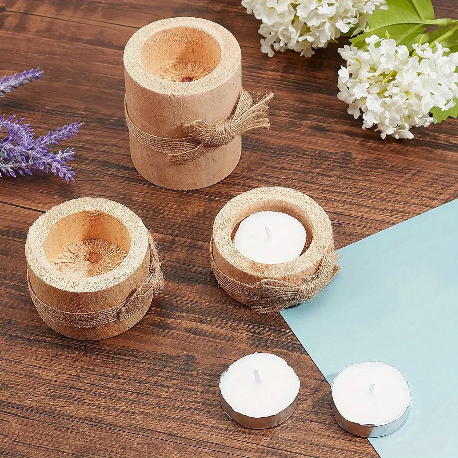 Boho Style 3-Piece Candle Holder Set – Elegant Wedding Table Decoration