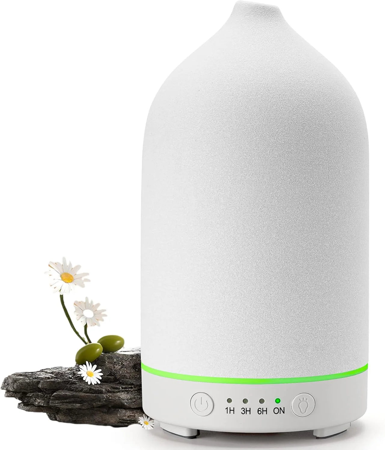 Ceramic Essential Oil Diffuser – Mini Humidifier with LED Lights & Timer