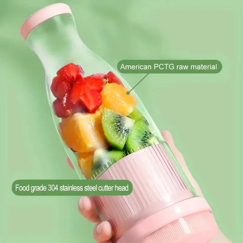 USB Portable Electric Juicer Cup – 6-Blade Mini Blender for Smoothies & Milkshakes