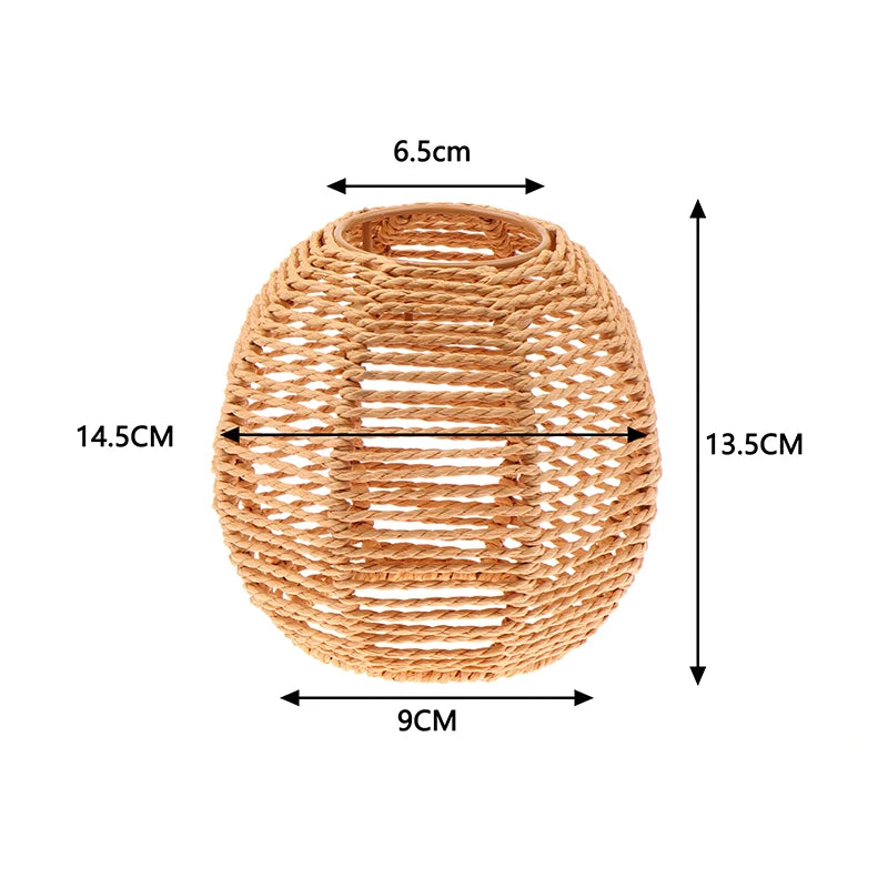 Handmade Rattan Style Hanging Lampshade – Vintage Pendant Light Shade