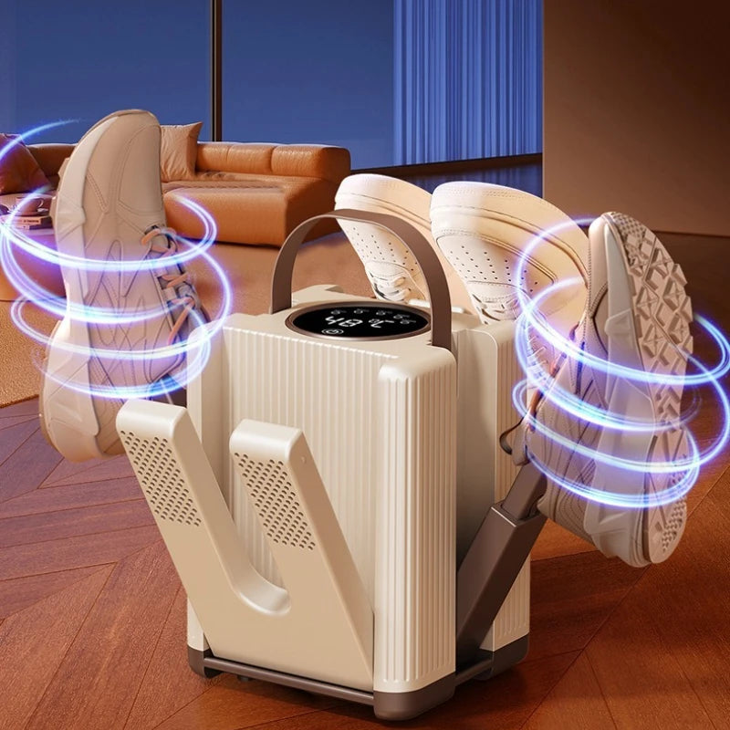Foldable 6-Arm Shoe & Boot Dryer – Electric Heater with Timer