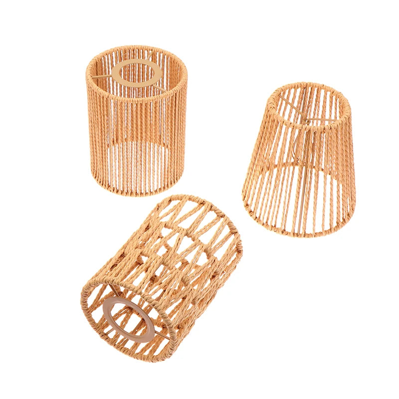 Handmade Rattan Style Hanging Lampshade – Vintage Pendant Light Shade