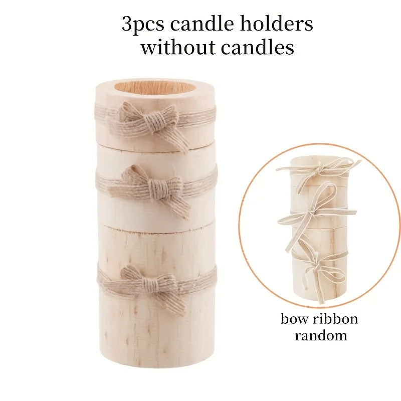 Boho Style 3-Piece Candle Holder Set – Elegant Wedding Table Decoration