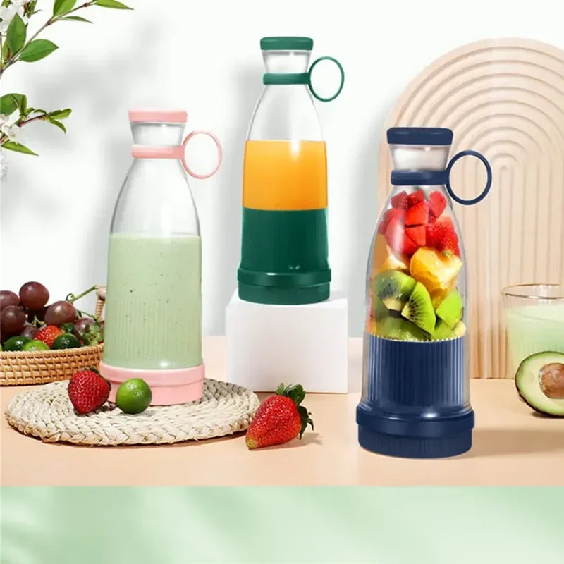 USB Portable Electric Juicer Cup – 6-Blade Mini Blender for Smoothies & Milkshakes