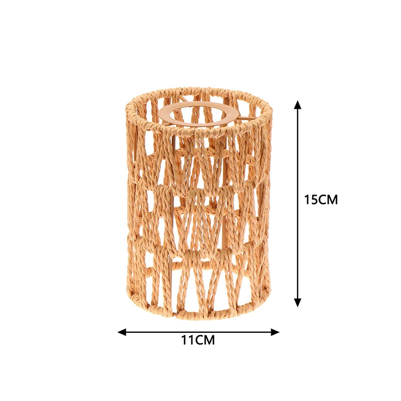 Handmade Rattan Style Hanging Lampshade – Vintage Pendant Light Shade