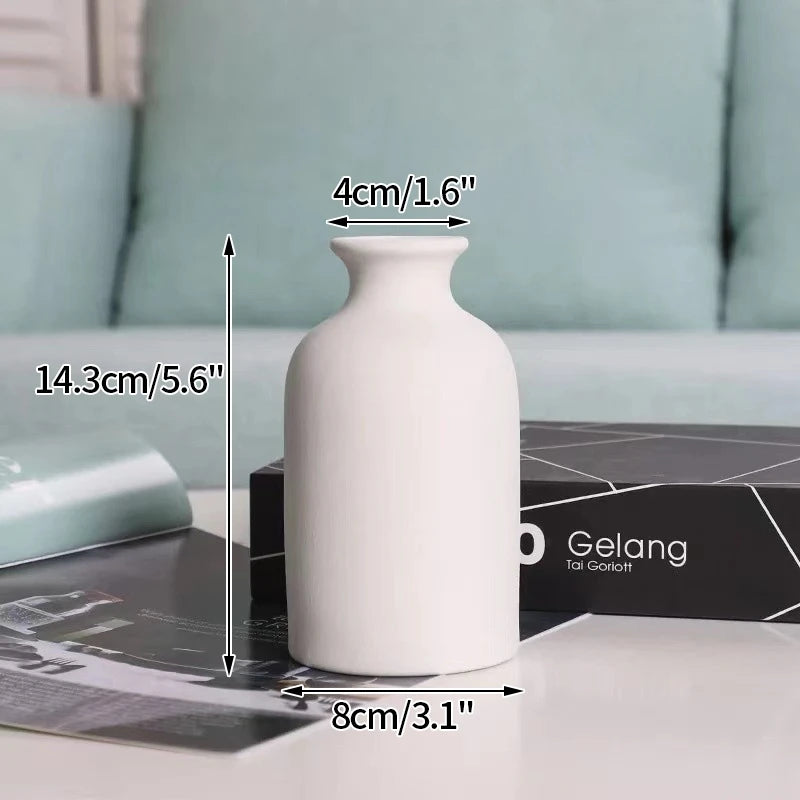 Retro Ceramic Flower Vase – Aesthetic Table Décor for Home & Wedding Gifts