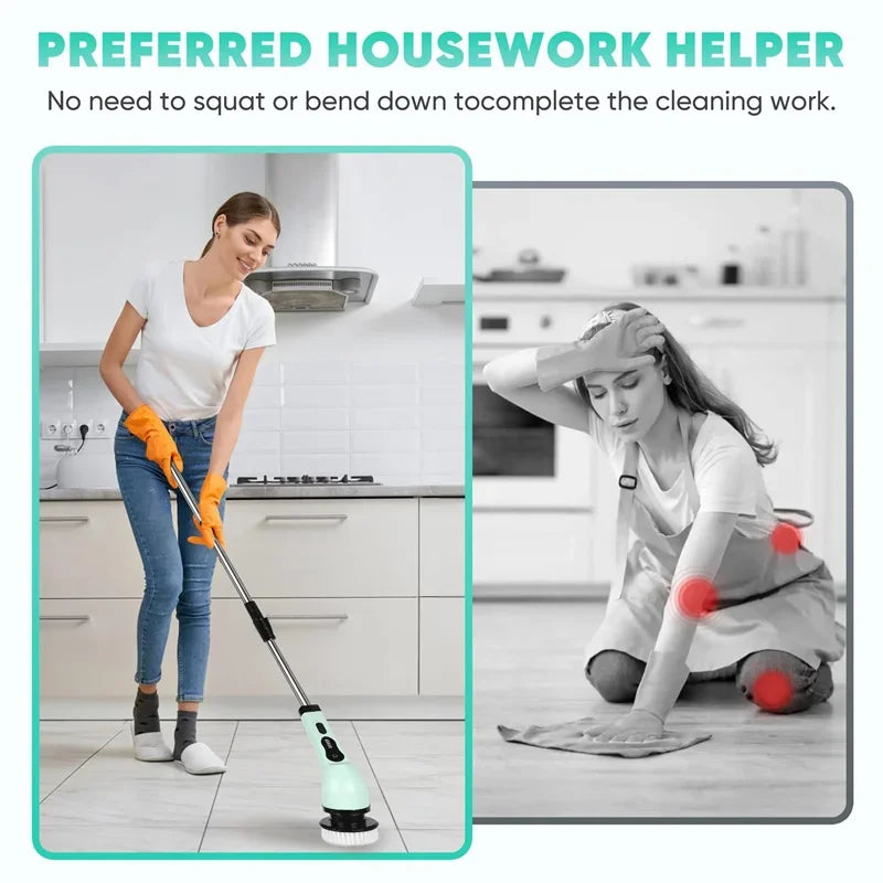 Cordless Electric Cleaning Brush – Multi-Use Spin Scrubber