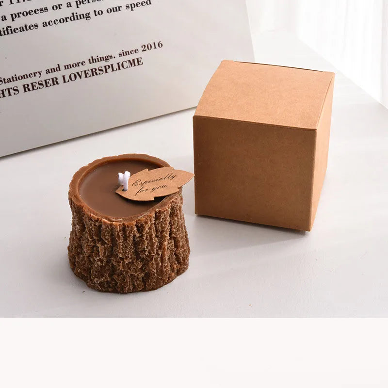 Forest Style Tree Stump Scented Candle – Creative Home Décor Wedding Gift Box