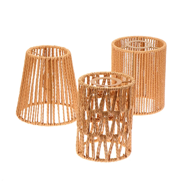 Handmade Rattan Style Hanging Lampshade – Vintage Pendant Light Shade