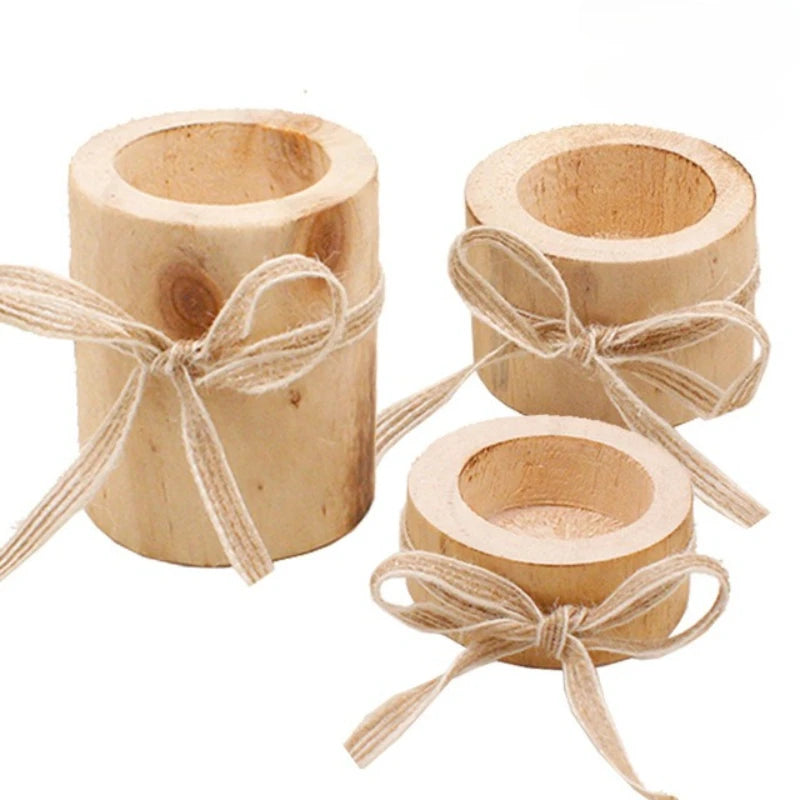 Boho Style 3-Piece Candle Holder Set – Elegant Wedding Table Decoration