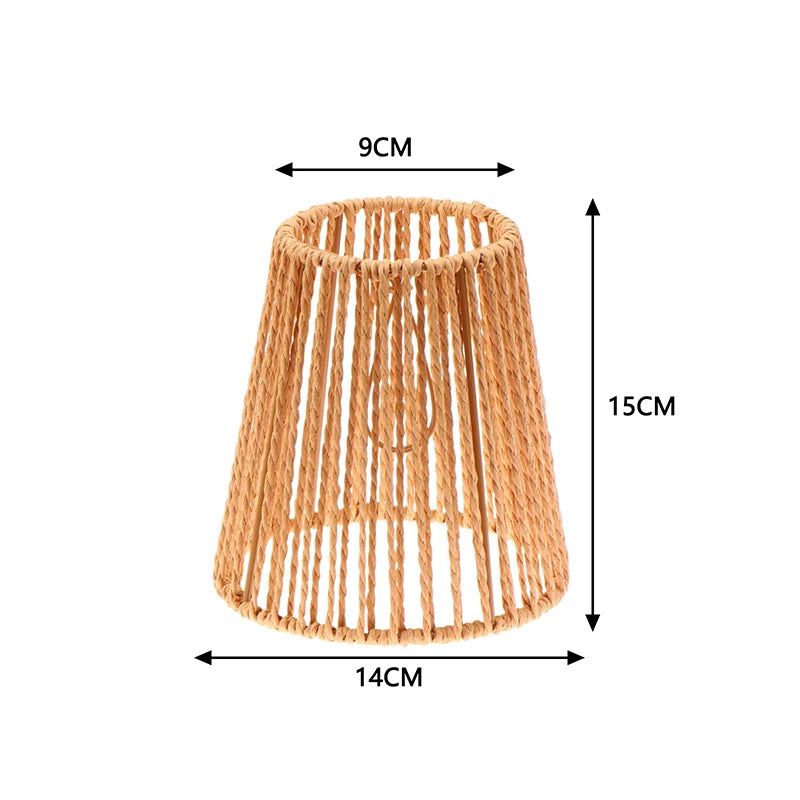 Handmade Rattan Style Hanging Lampshade – Vintage Pendant Light Shade