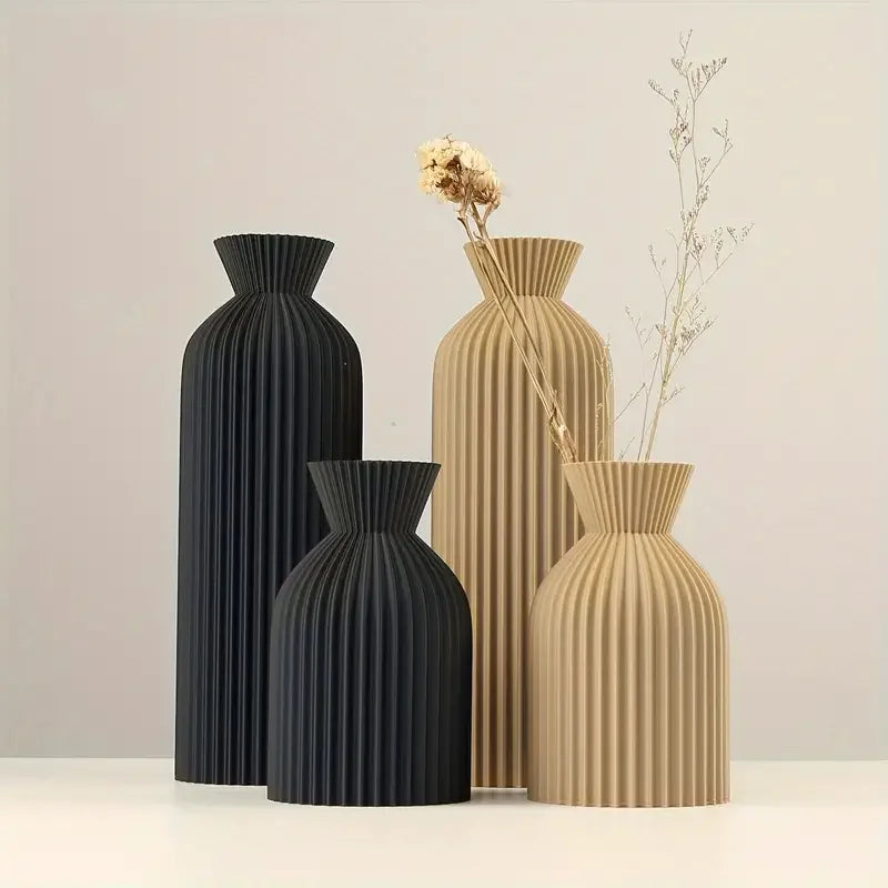 Black Boho Style Decorative Vase – Modern Home Centerpiece